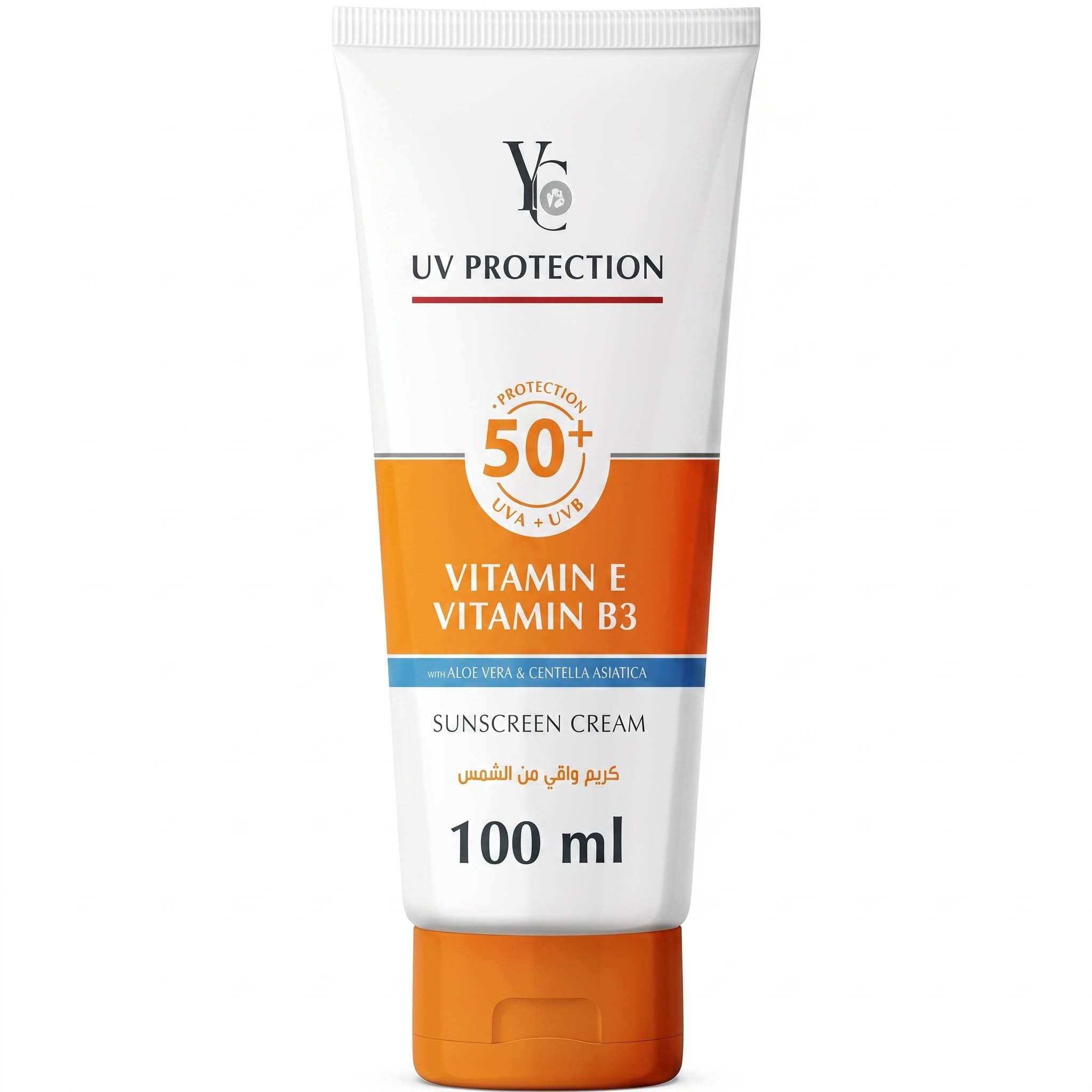 YC UV Protection Sunscreen Cream SPF 50+ (Vitamin E & Vitamin B3) 100ml