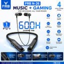 FRB N-26 Wireless Gaming Neckband – 600H Standby | Bluetooth 5.4 | LED Display